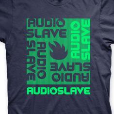 Camiseta Audioslave Marinho e Verde em Silk 100% Algodão