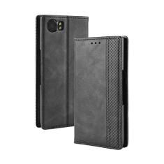 Capa para BlackBerry KEYONE, capa flip carteira de couro para BlackBerry KEYONE, capa magnética retrô para celular, capa carteira de telefone com compartimentos para cartão