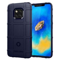 Capa para Huawei Mate 20 Pro, proteção robusta, material TPU de fibra de carbono, macia, antiderrapante, antiimpressões digitais, capa totalmente protetora para Huawei Mate 20 Pro