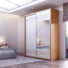 Roupeiro Solteiro Com 02 Portas 179 cm 100% MDF Dalla Costa - Dalla Co