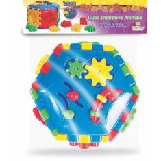 Brinquedo Infantil Criança Cubo Interativo Animais Didático Educativo 