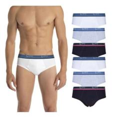 Kit 6 cuecas slip lupo algodão cotton confort lupo 524, Masculino, P, 