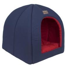 Caminha Iglu Marinho 2x1 Avuk Pet Para Cachorro e Gato Com Almofada  -