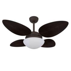 Ventilador De Teto Pétalo Marrom 4 Pás Laqueadas Tabaco 110V - Volare,