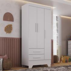 Guarda Roupa Infantil 3 Portas mdp Tic Tac Espresso Móveis