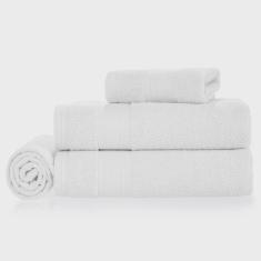 Jogo de Toalhas de Banho com 04 Peças Empire Branca - Karsten