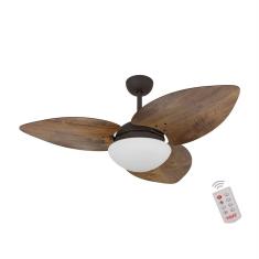 Ventilador De Teto Marrom 3 Pás Rádica 127v C/ Controle