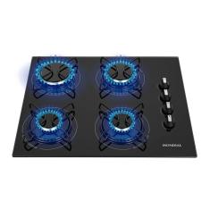 Cooktop A Gás 4 Bocas Mondial Ctg-01 Biv Preto/inox
