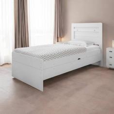 Cama Solteiro Baú Larissa Branca Framar