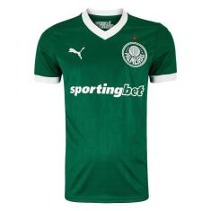 CAMISA PUMA PALMEIRAS I 2025 MASCULINO - TORCEDOR - VDE/BCO P-Masculino