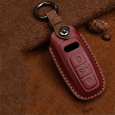 Capa para porta-chaves do carro, capa de couro inteligente, adequado para Audi A1 A3 A4 A5 Q7 A6 C5 C6, porta-chaves do carro ABS Smart porta-chaves do carro