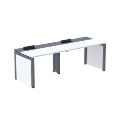 Mesa de Plataforma Simples para 2 Pessoas Corporativa 150x792/2p Pscpp150/792/2p Branco/Grafito