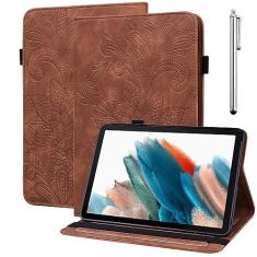 VODEFOX Capa para Samsung Galaxy Tab S9 FE 5G 10,9 polegadas 2023, capa protetora floral de renda de couro PU com compartimentos para cartões e alça de mão para Samsung Galaxy Tab S9 FE/Tab S9 de 11