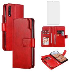 Asuwish Capa de telefone para Samsung Galaxy A50 A50S A30S capa carteira com protetor de tela de vidro temperado flip porta-cartão de crédito suporte bolsa Folio Cell A 50 50S 30S S50 50A SM A505G