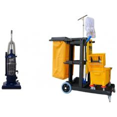 Aspirador de Pó Profissional Vertical com Carrinho Auxiliar Sanitaire SL4410A, 110V, Azul