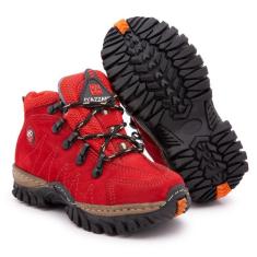 Tênis Adventure Infantil Solado Costurado Escola  - D'Azzano, Vermelho