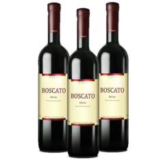 Vinho Merlot Boscato - Kit 3 Garrafas 750Ml - Boscato Vinhos Finos