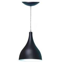 Lustre Pendente Gota em Alumínio - Cor Preta Fosca - Estillo E Luz