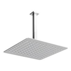 Ducha Chuveiro Slim Quadrado Metal 20x20cm Com Braço De Teto - Modelar