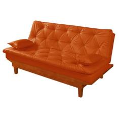 Sofa Cama Caribe em Material Sintético Essencial Estofados, Laranja