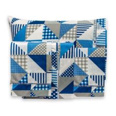 Jogo de Lençol Queen em Percal Estampado 100% Algodão com Elástico + 2