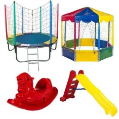 Cama Elástica Pula Pula Trampolim 1,83m Piscina de Bolinhas Oitavada 2