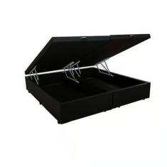 Cama Baú Casal Bipartido 138x188 Box Blindado Base Em material sintéti