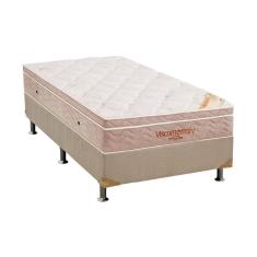 Cama Box Solteiro: Colchão Espuma Ortobom Viscomemory + Base Crc Suede Clean(88X188)