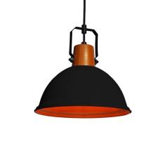 Lustre Pendente Taschibra Factory M Preto E27 Bivolt