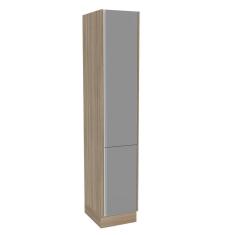 Paneleiro 2 Portas Campanele 60cm Amendoa/Cinza Politorno Moveis