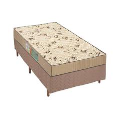 Cama Box Solteiro: Colchão Espuma D45 Polar Pérola Clean + Base Crc Rústico Clean(88x188)