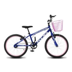 Bicicleta Infantil Feminina Aro 20 KOG Alumínio Com Cestinha-Feminino