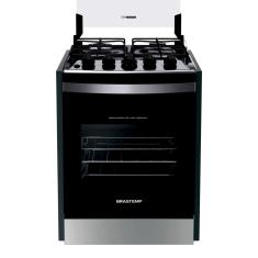 Fogão Brastemp 4 Bocas De Embutir Inox Com Dupla Chama E Grades Individuais - Byo4ebr Bivolt