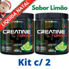 Kit 2X Creatina Monohidratada Creatine Turbo Black Skull 300g - Energi