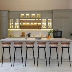 kit 6 Banquetas Bancos Cadeiras Para Cozinha Gourmet Alta Area Lazer B