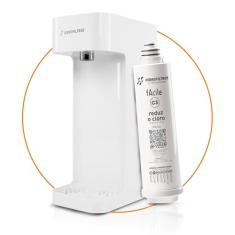 Hidrofiltros - Purificador de Água Facile com Refil C3 Elimina Cloro, Odores e Sabores Cor Branco Hidrofiltros