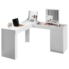 Escrivaninha Canto Penteadeira Star com Vidros de Correr - Mobler, Bra