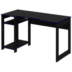 Mesa Gamer 2 Prateleiras ME4152 Tecnomobili, Preto e Azul