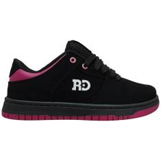 Tênis Redikal Lotus Skate Preto Pink Original Durável Rkt488-Unissex