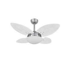 Ventilador De Teto Escovado 4 Pás Volare Platinum Vr28 Mini Petalo Palmae Branco 220v Volare Volare 220v Escovado Pequeno