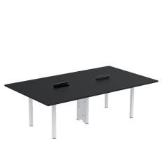 Mesa Reunião 240cm X 140cm Mrcpb2414 Preto/Branco