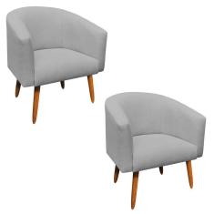 Kit 02 Poltronas Stella Linho Grafite A26