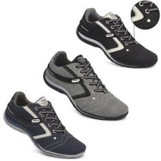Tênis Sapatenis Masculino Philos West Sapato Casual -Combo 3, Preto, C