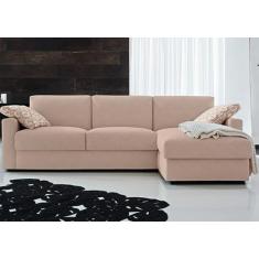 Sofá de 3 Lugares Com Chaise, Revestimento Sarja Bege - POA001 - SOFÁ 