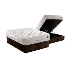 Cama Box Baú King: Colchão Molas MasterPocket Ensacadas Anjos Impressi