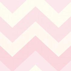 Papel de Parede Rosa Chevron para Quarto de Menina 2,70x0,57m - Quarti
