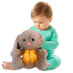 Naninha Respira Soninho, Pelúcia que Respira com Som Relaxante para Sono Tranquilo | Pelúcia Calmante com Luzes (Coelho)