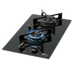 Fogão Cooktop Fischer 2Q Fit Line Gás Bivolt Preto, Bivolt