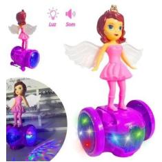 Boneca Hoverboard Giratória Anjo Dançarina Com Som e Luz. - toys