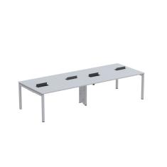 Mesa De Plataforma Dupla Para 4 Pessoas Corporativa 160x120-4p Pdc16-12-4p Cinza